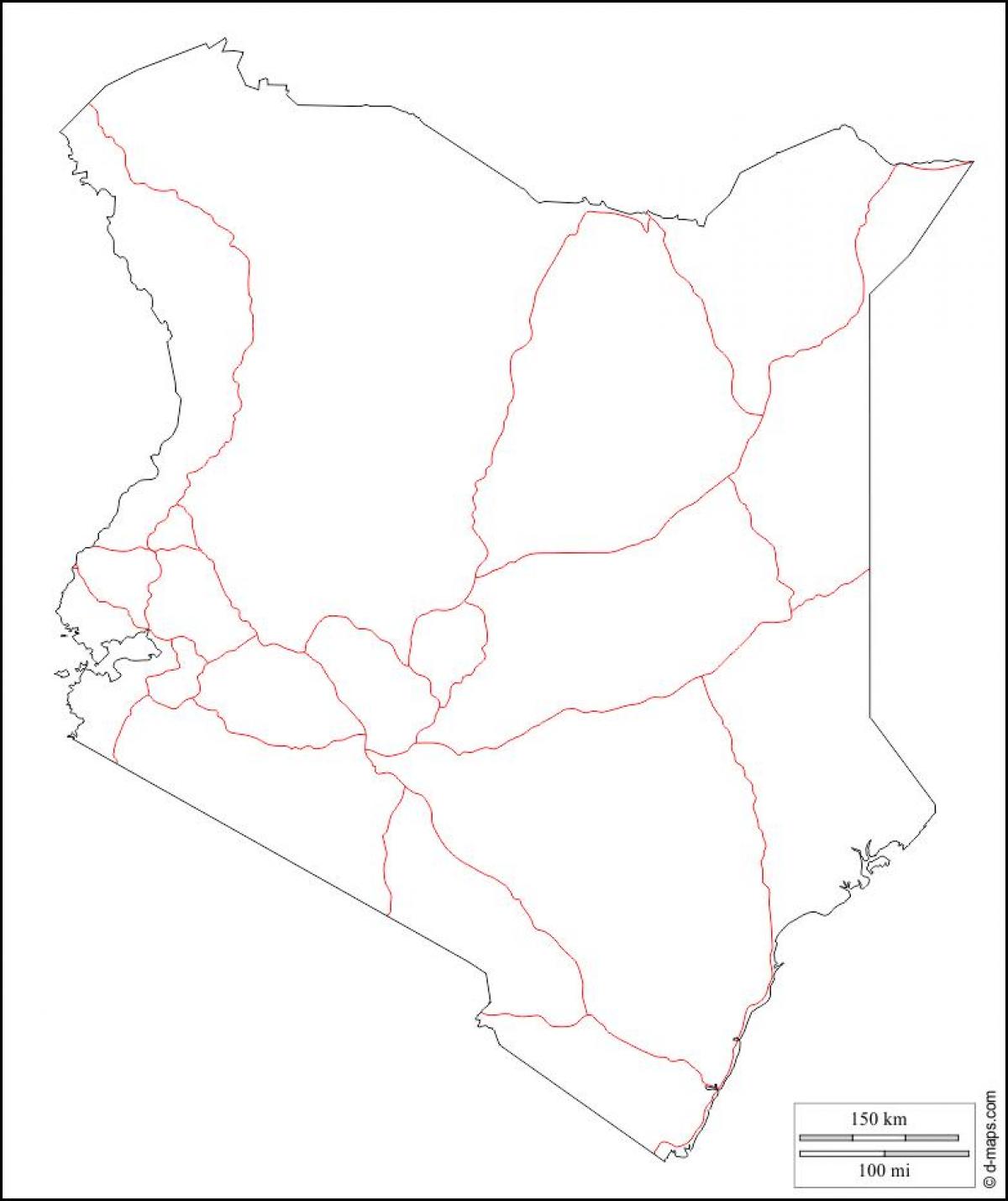 Кенија празно мапа
