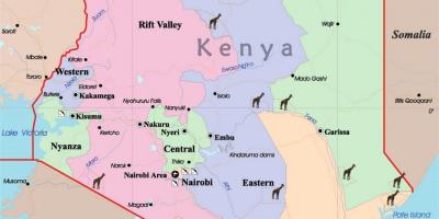 Голема карта на Кенија