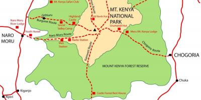 Карта на планината Кенија