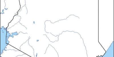 Карта на празно карта на Кенија