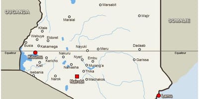 Карта на kitale Кенија